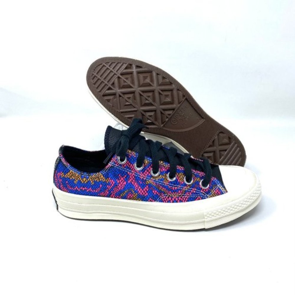 Converse CHUNK 70 OX Blue Pink Egret Canvas Low Top Sneaker Women's Size 570265C - Picture 4 of 11